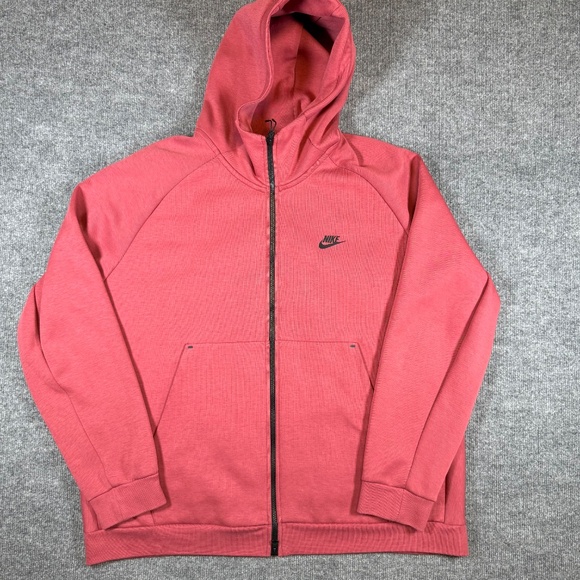 Nike Hoodie Jacket Men XXL Red Sportswear Tech Fleece Full Zip BV3701-661 - Picture 1 of 11